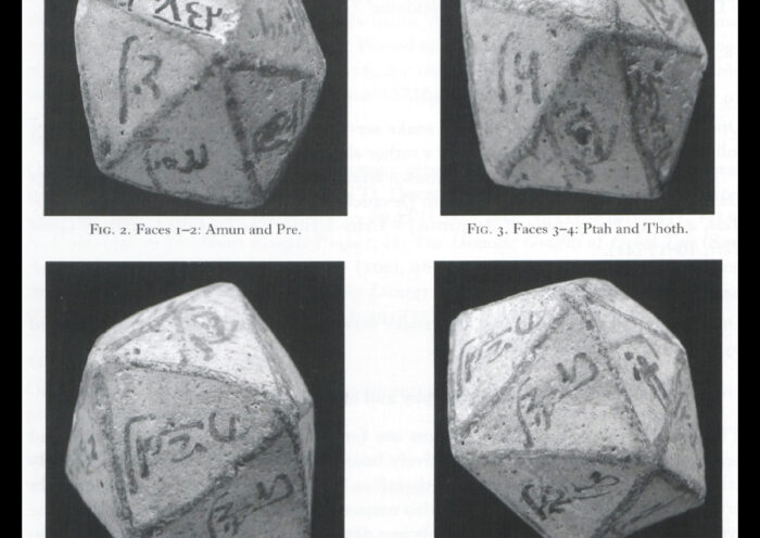New Valley Museum Kharga_843_Demotic Dice. From: Minas-Nerpel, A Demotic Inscribed Icosahedron