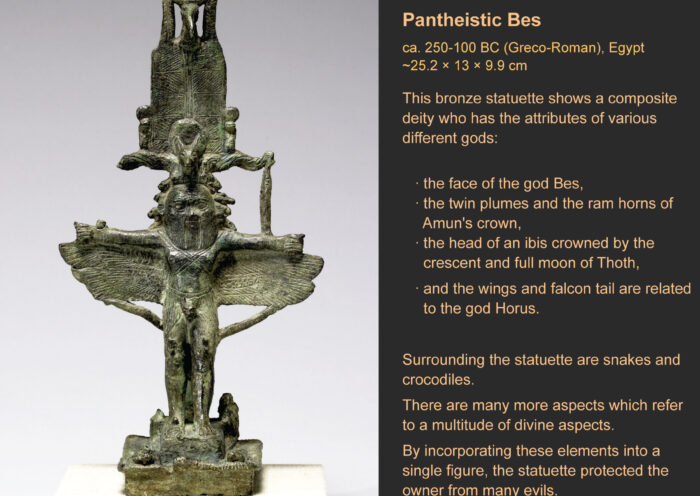 Pantheistic Bes, ca. 250-100 BCE, Egypt. Walteres Art Museum, 54.540. Creative Commons License